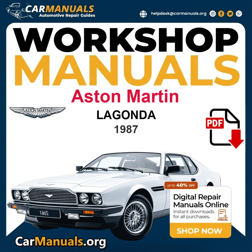 Aston Martin Lagonda 1987 Workshop Service and Repair Manual Download Complete PDF Technical Guide for Fixing, Maintenance & Troubleshooting
