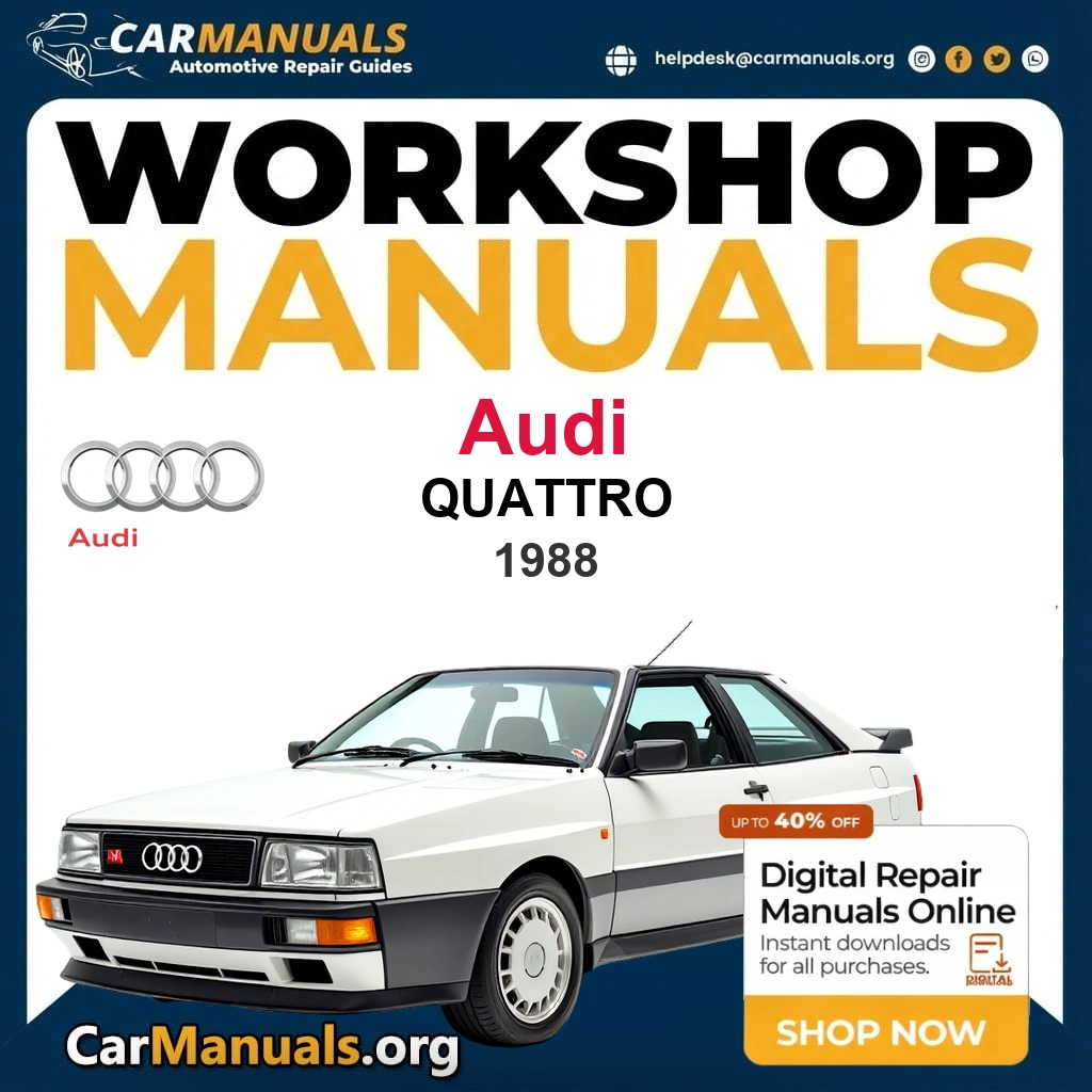 Audi Quattro 1988 Workshop Service and Repair Manual Download Complete Technical Guide for Fixing, Maintenance & Troubleshooting