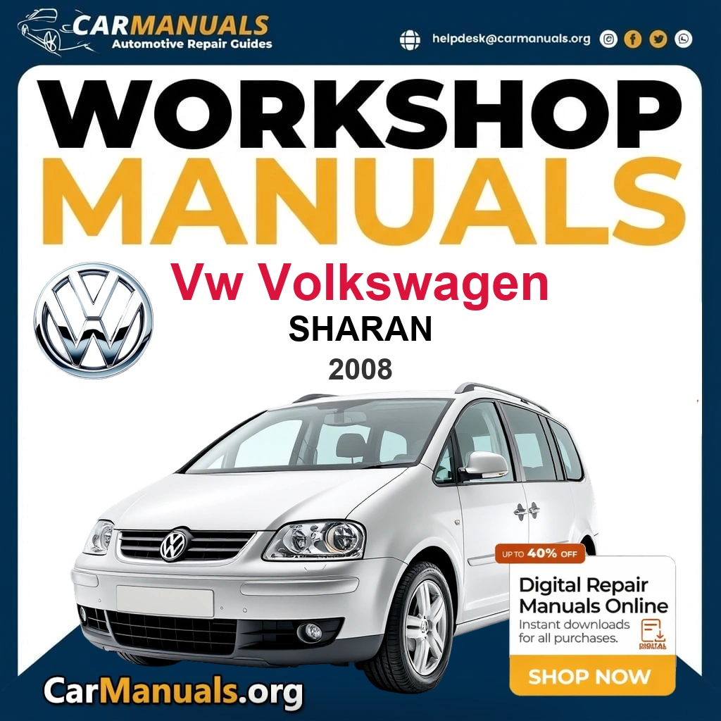 VW Volkswagen Sharan 2008 Workshop Service and Repair Manual Download Complete Technical Guide for Fixing, Maintenance & Troubleshooting