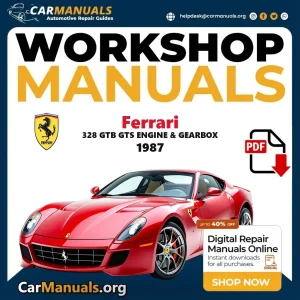 Ferrari 328 GTB GTS Engine & Gearbox 1987 workshop manual