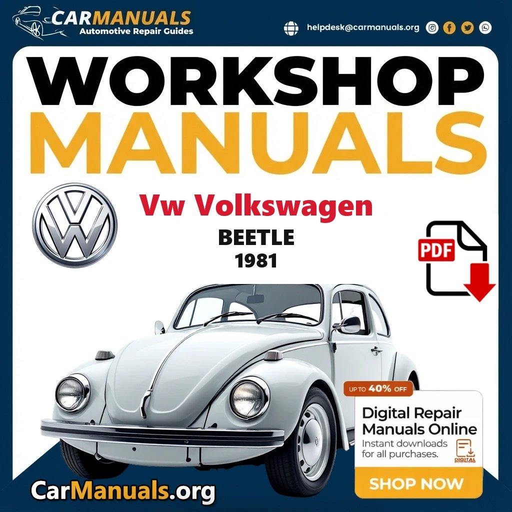 VW Volkswagen Beetle 1981 Workshop Service and Repair Manual Download Complete PDF Technical Guide for Fixing, Maintenan